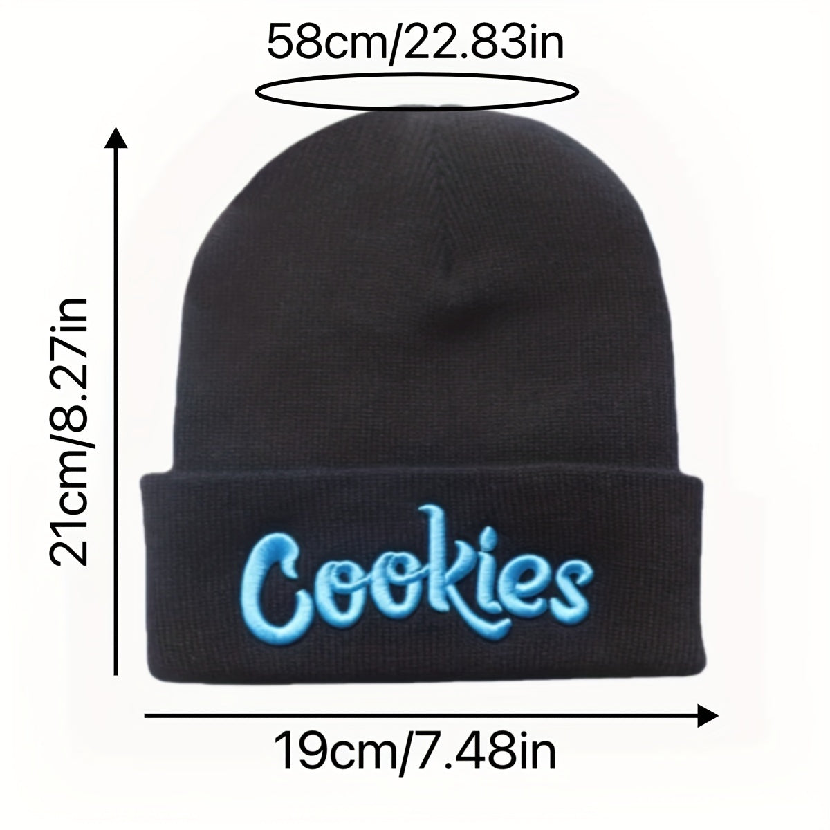 Unisex Cookies Embroidered Warm Hip Hop Knitted Hat