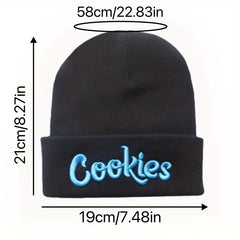 Unisex Cookies Embroidered Warm Hip Hop Knitted Hat