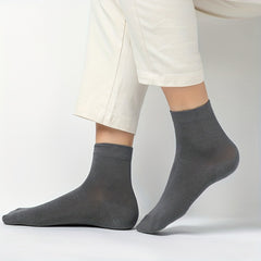 6 Pairs Bamboo Fiber Business Socks Antibacterial Deodorant