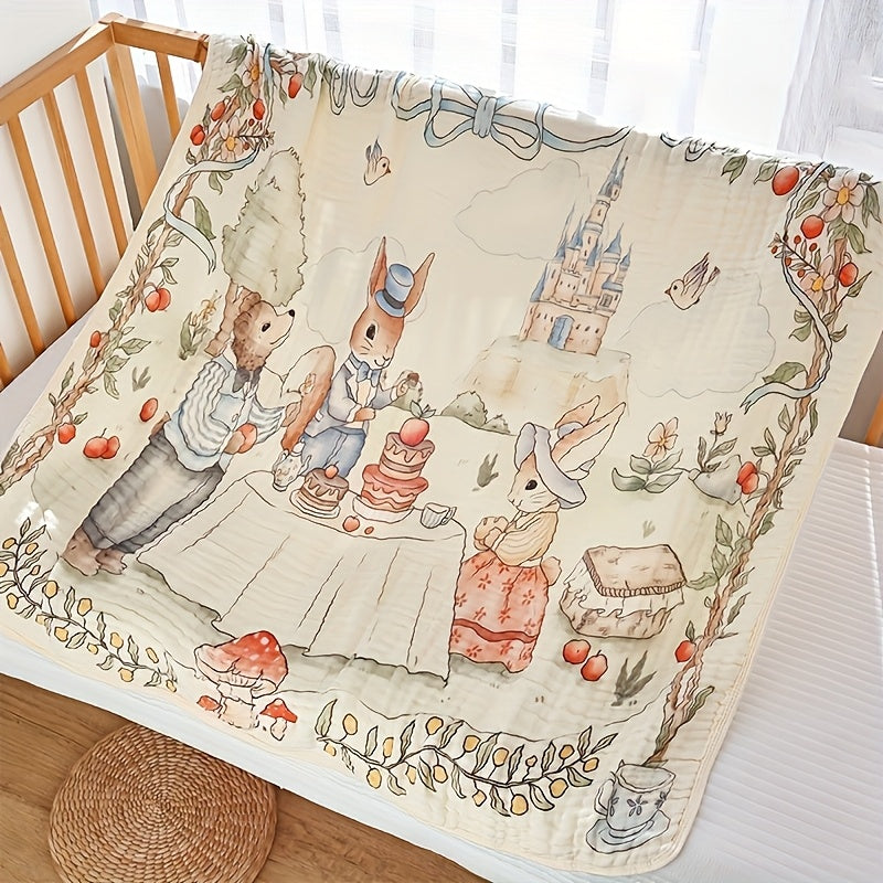 Cozy Kids Bath Towel 6 Layer Absorbent Quilt Soft Polyester Knit