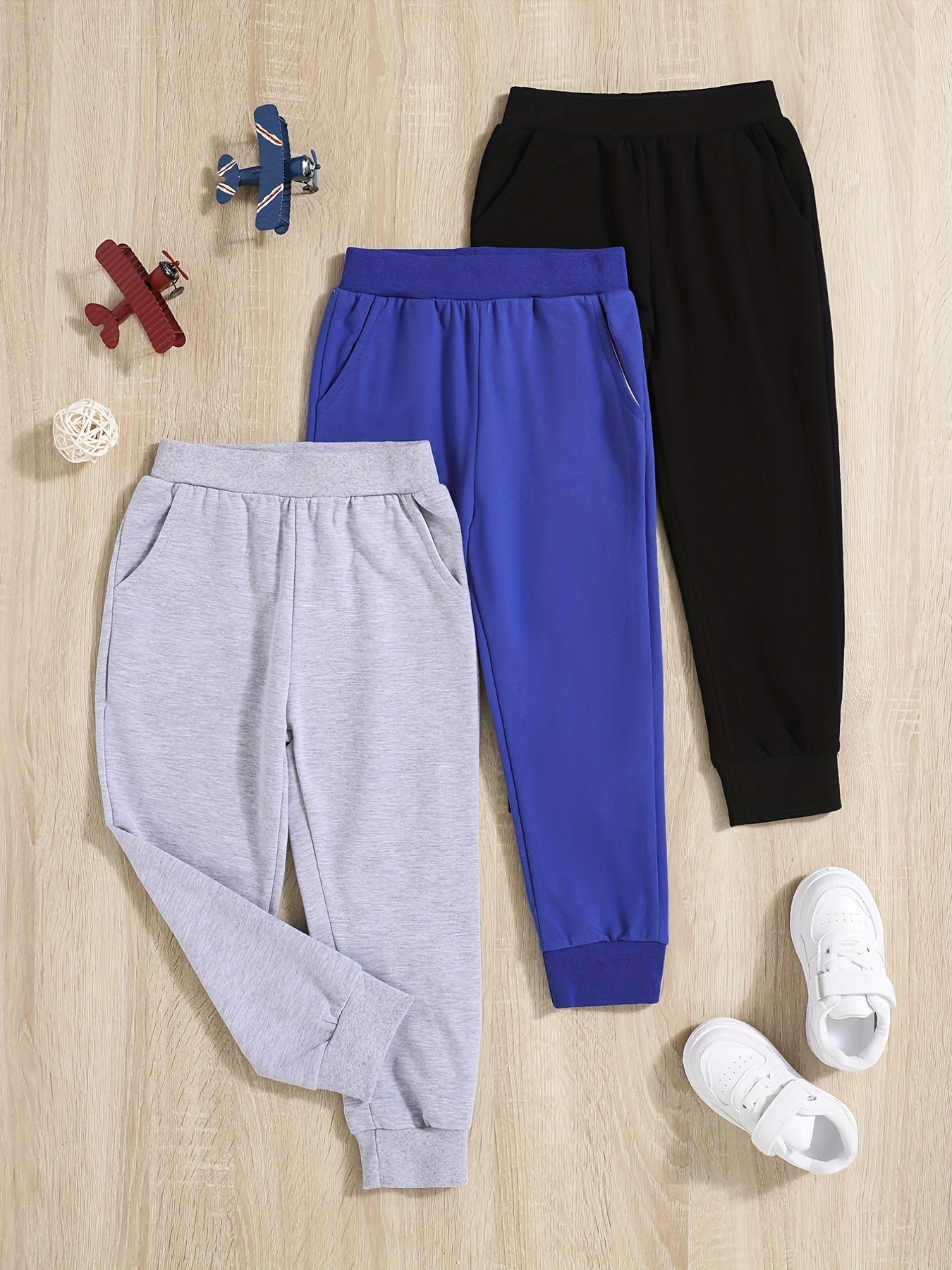 Boys Active Sweatpants Quick Drying Jogger Sports Pants Grey