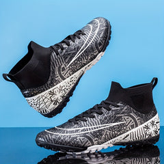 Unisex Turf Football Boots Anti Skid Lace Up Soccer Cleats