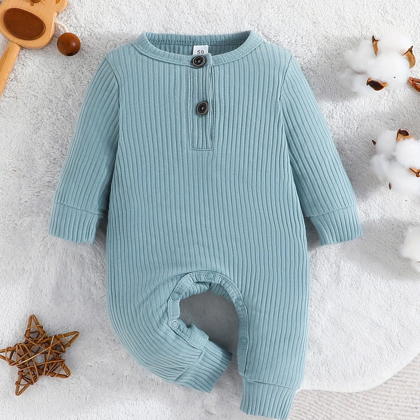 Striped Long Sleeve Romper for Baby Boys & Girls