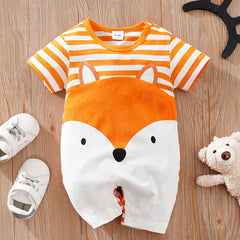Fox Print Baby Short Sleeve Bodysuit