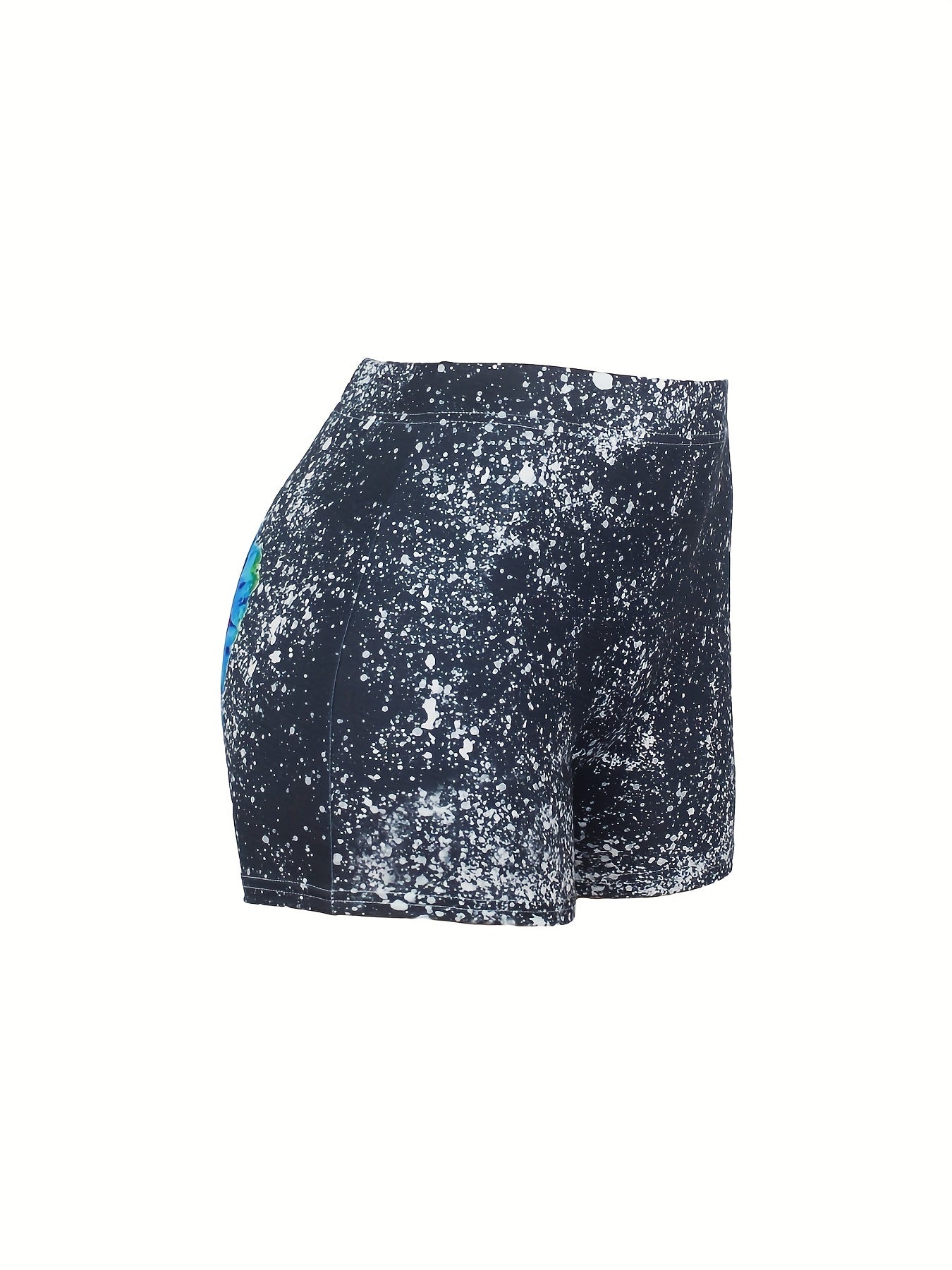 Letter Print Skinny Shorts for Women