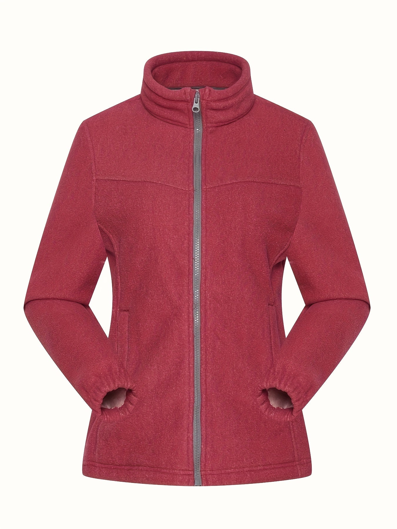 Women's Zip-Up Sports Jacket Windproof Fleece Coat