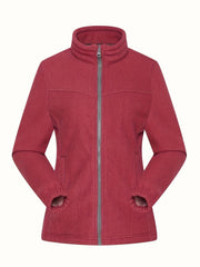 Women's Zip-Up Sports Jacket Windproof Fleece Coat