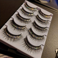 Glitter Sequins False Eyelashes for Dance and Stage Performance