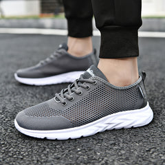 Men's Mesh Breathable Lace Up Casual Shoes Lightweight Running Sneakers