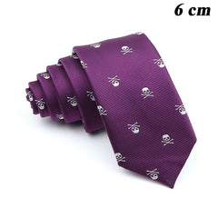 Casual Slim Halloween Party Polyester Skull Tie