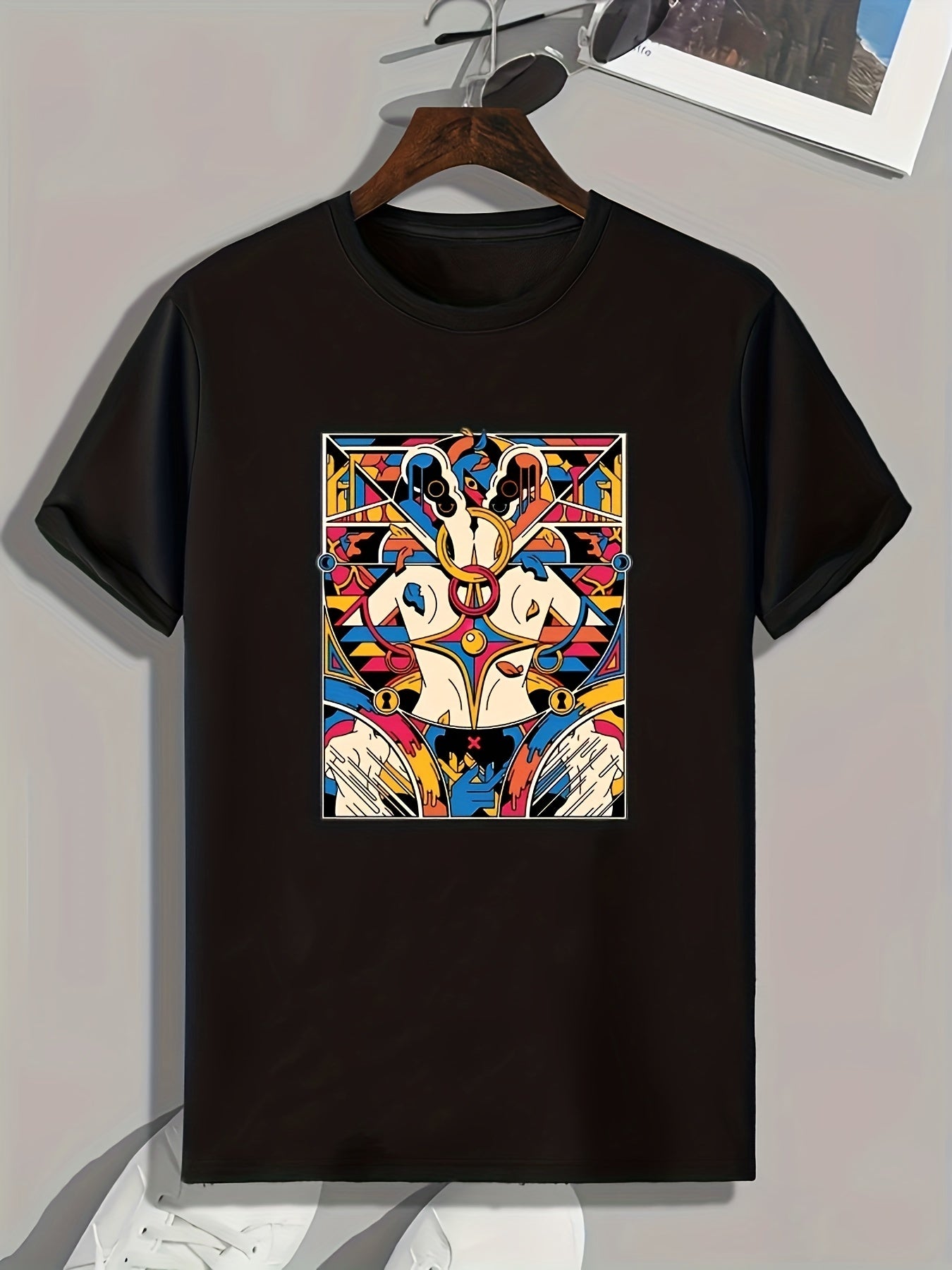 Abstract Painting Print Men's Graphic T-shirt for Summer