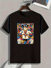 Abstract Painting Print Men's Graphic T-shirt for Summer