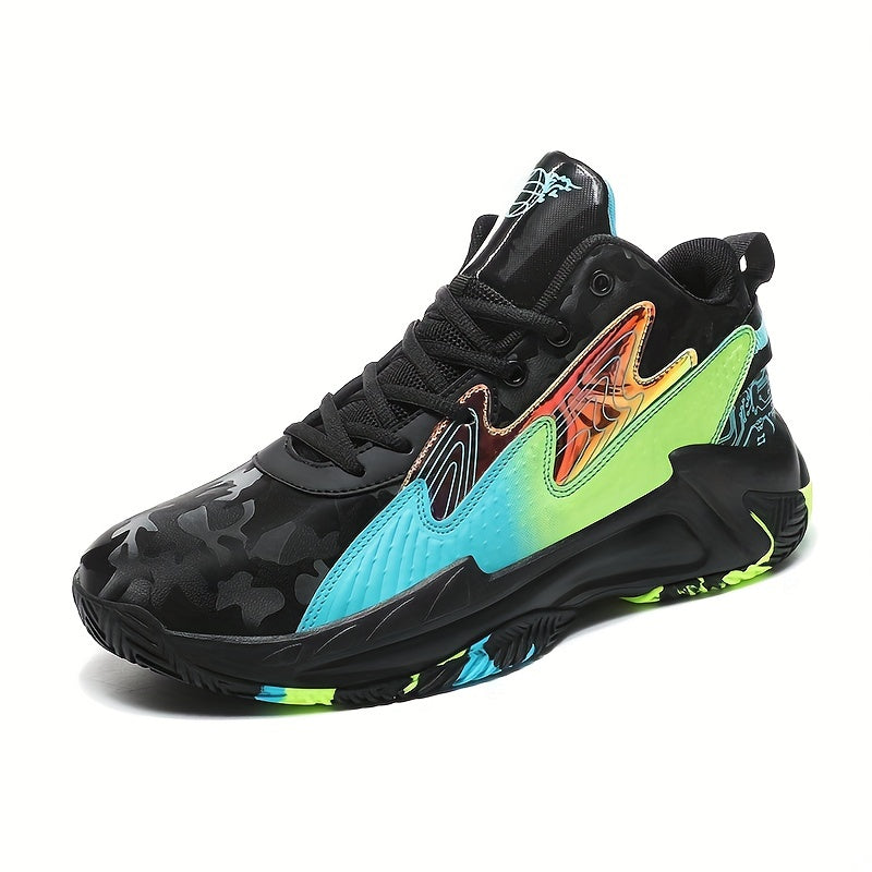 Men's Retro Basketball Sneakers, Lace Up, Various Colors