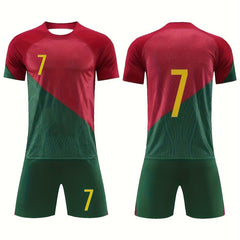 Portugal Kids Soccer Practice Jersey Outfit