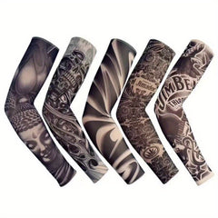 Summer Personality Flower Arm Tattoo Sleeve for Cycling