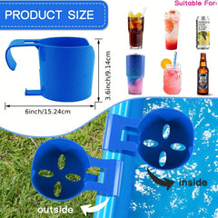 Poolside Storage Basket With Cup Holder Hooks - Fits Most Frame Pools