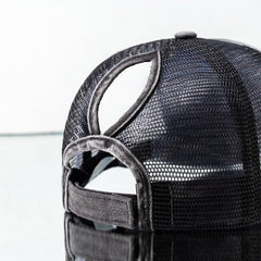 Ripped Trucker Hat UNLOOSE BACK OF MY MIND Cap