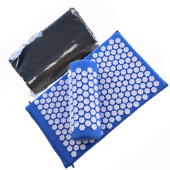 Acupressure Mat and Pillow Set for Back and Neck Relief with Storage Bag