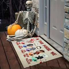 Horror Anime Doormat Non Slip Floor Rug Halloween Bedroom Decor Door Mat