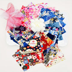30-50pcs Japanese Quilting Fabric Bundle - DIY Sewing Cotton Quarters