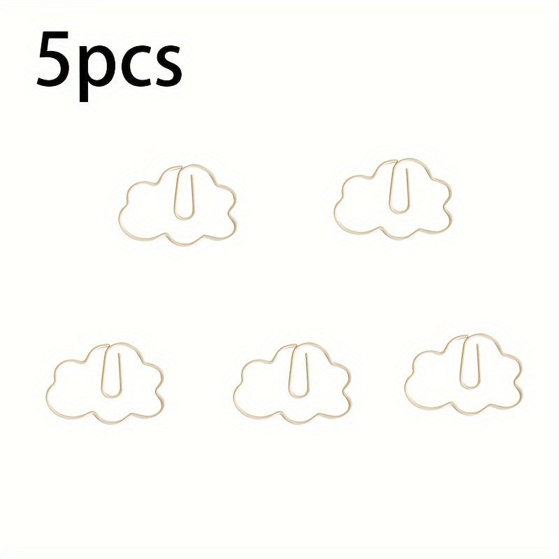 5pcs Cloud Paper Clip Bookmark Office Desk Accessories School Patchwork Clip
