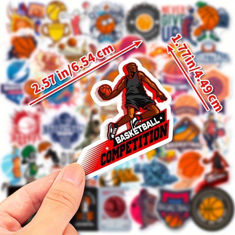 50pcs Graffiti Basketball Stickers for Luggage, Computer, Notebook & More