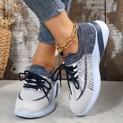 Women's Ombre Flying Woven Breathable Running Shoes