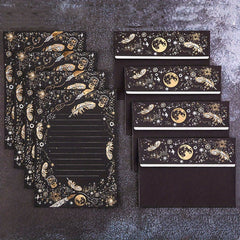 Retro Bronzing Envelopes and Letter Paper Set