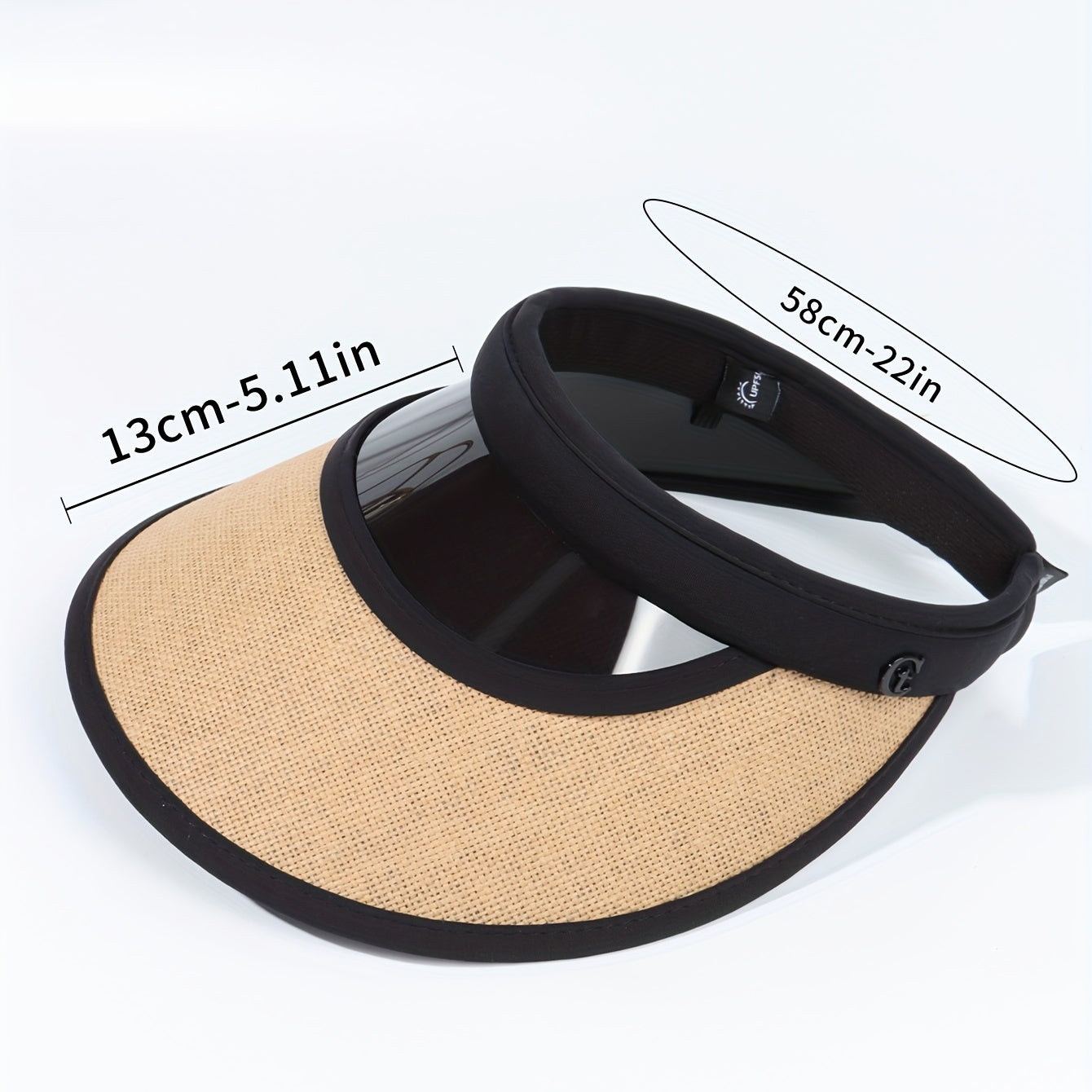 Straw Visor Hat Casual Lightweight Sun Hat UV Protection