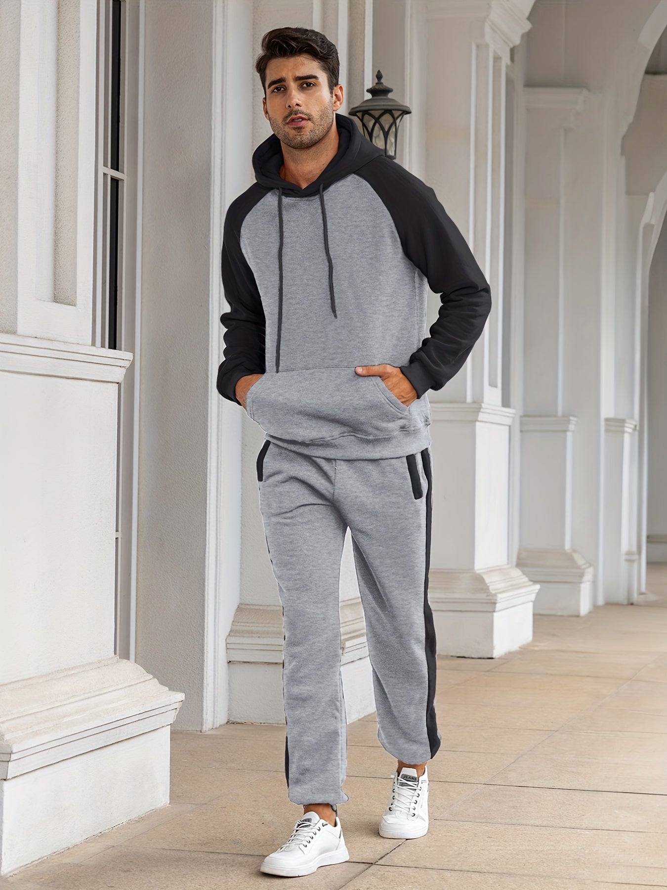 Men's Casual Hoodie & Sweatpants Set for Autumn Winter
