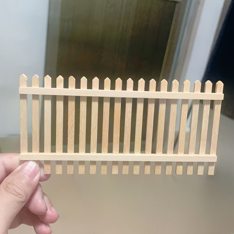 1:12 Scale Wooden Fence Model for Dollhouse & Garden Decor, DIY Photography Prop
