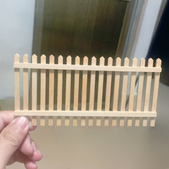 1:12 Scale Wooden Fence Model for Dollhouse & Garden Decor, DIY Photography Prop