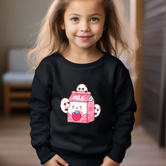 OERYUI Milk Panda Graphic Sweatshirt Comfy Pullover Kids Clothes
