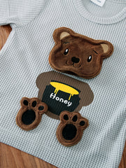2pcs Baby Boys Bear Pattern T-shirt & Shorts Set