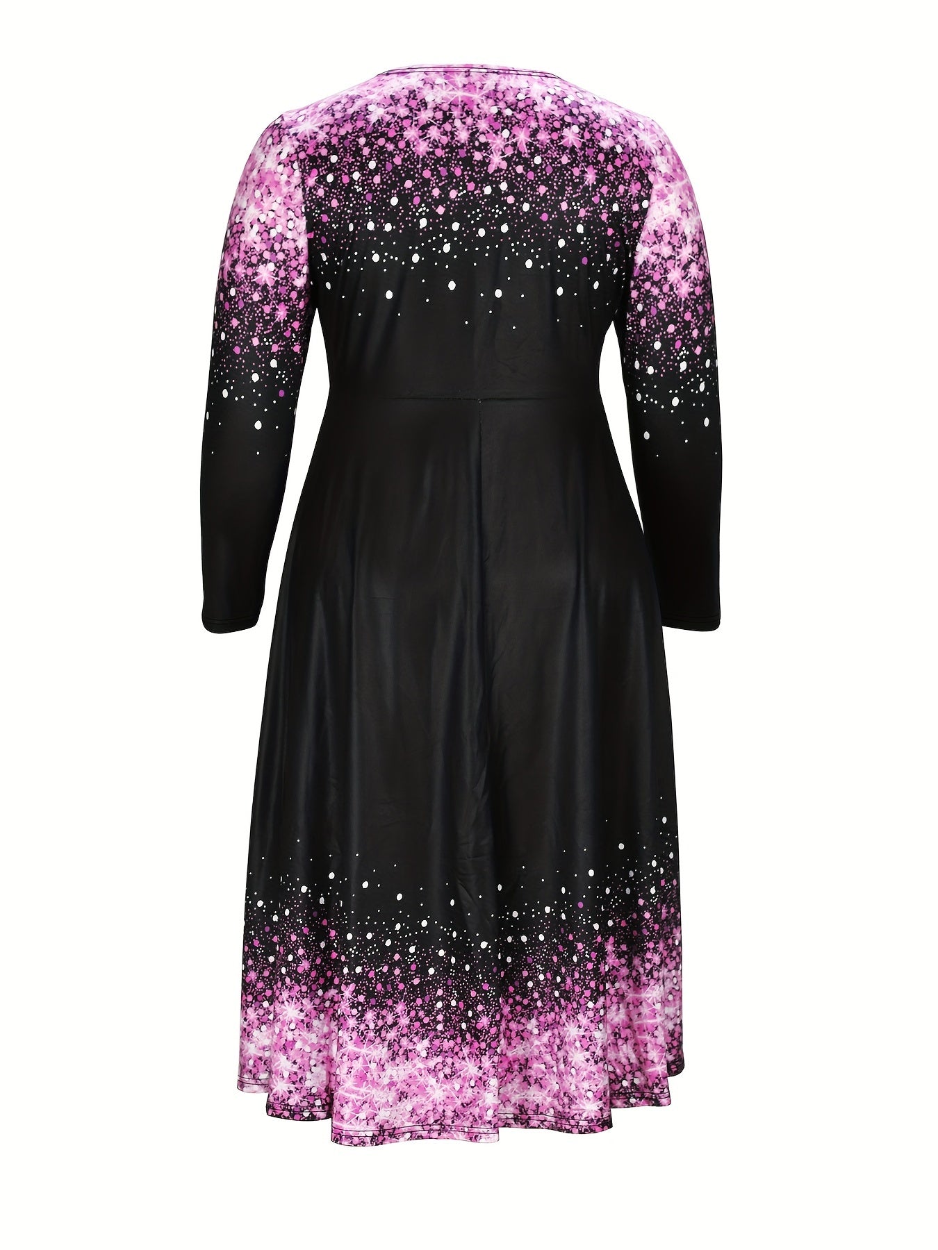 Women's Plus Glitter Dot Print Maxi Dress