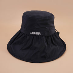 Ruffles Bucket Hat SMUMIR Embroidery Wide Brim Sun Hat