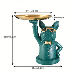 Bulldog Dog Resin Storage Tray Home Office Decoration Props