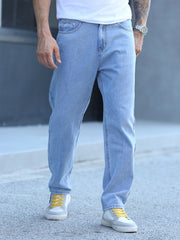 Men's Wide Leg Straight Jeans