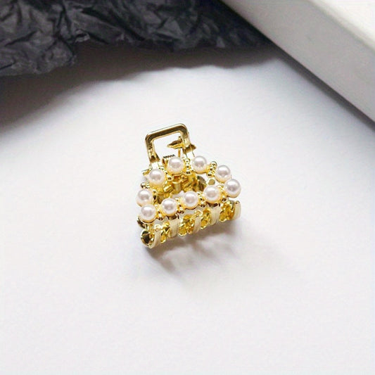 Small Hair Claw Rhinestone Clip, Multiple Pattern Grab