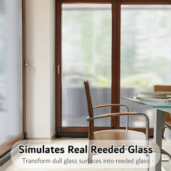 Reeded Glass Window Film Frosted 3D Decorative Window Decals