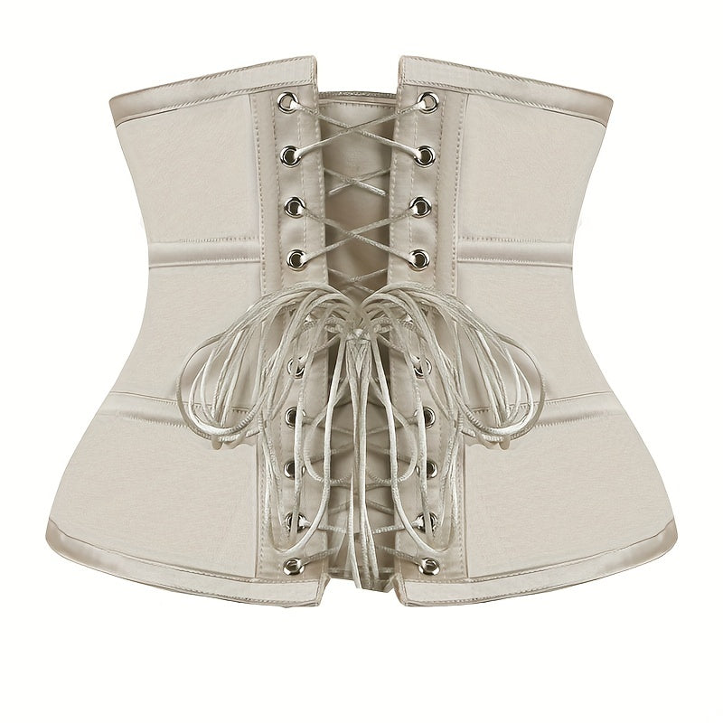 Strapless Corset Bustier Tummy Control Lace Up Body Shaper