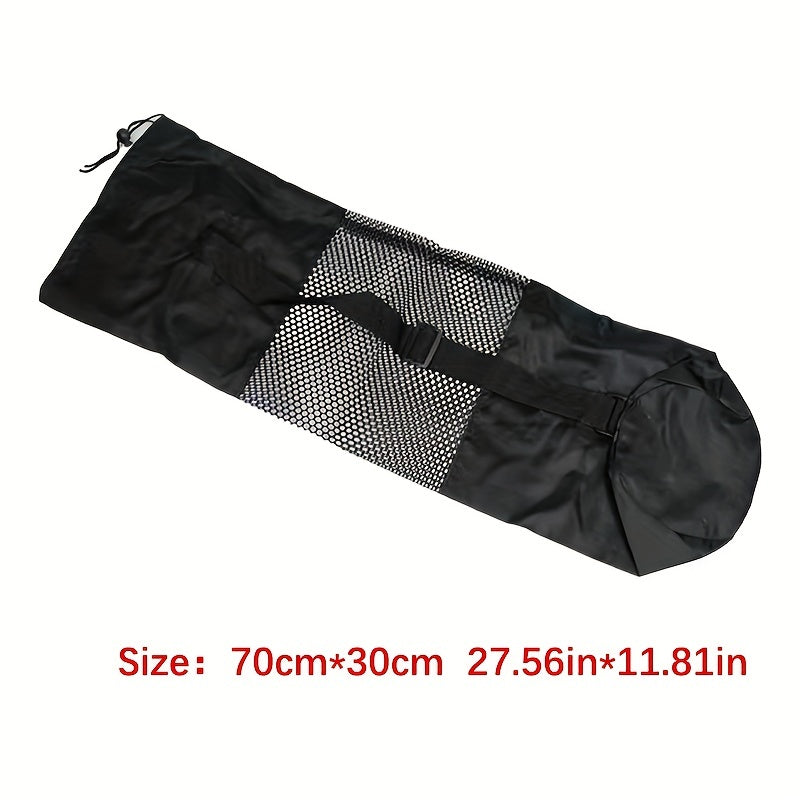 Yoga Mat Mesh Storage Bag Large Capacity Drawstring Canvas Bag