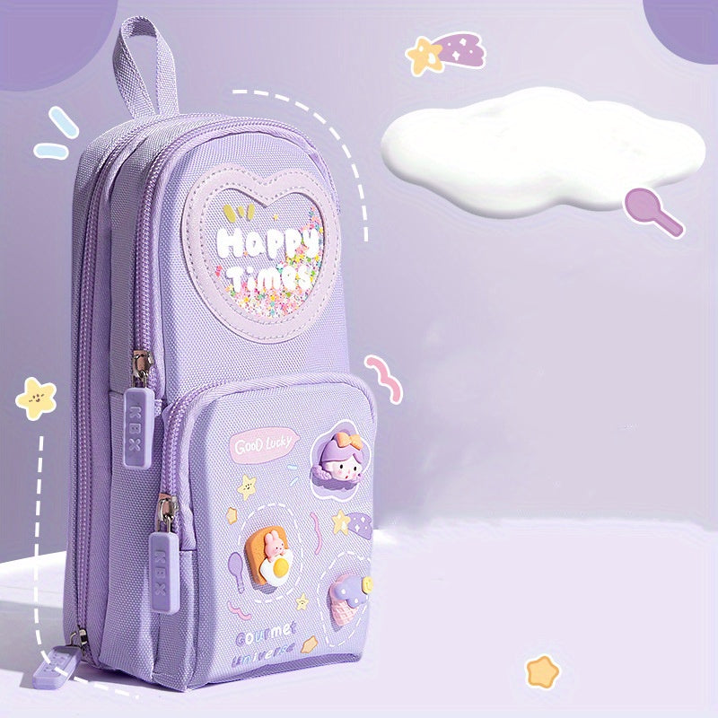 Girls Large Capacity Pencil Case & Stationery Set