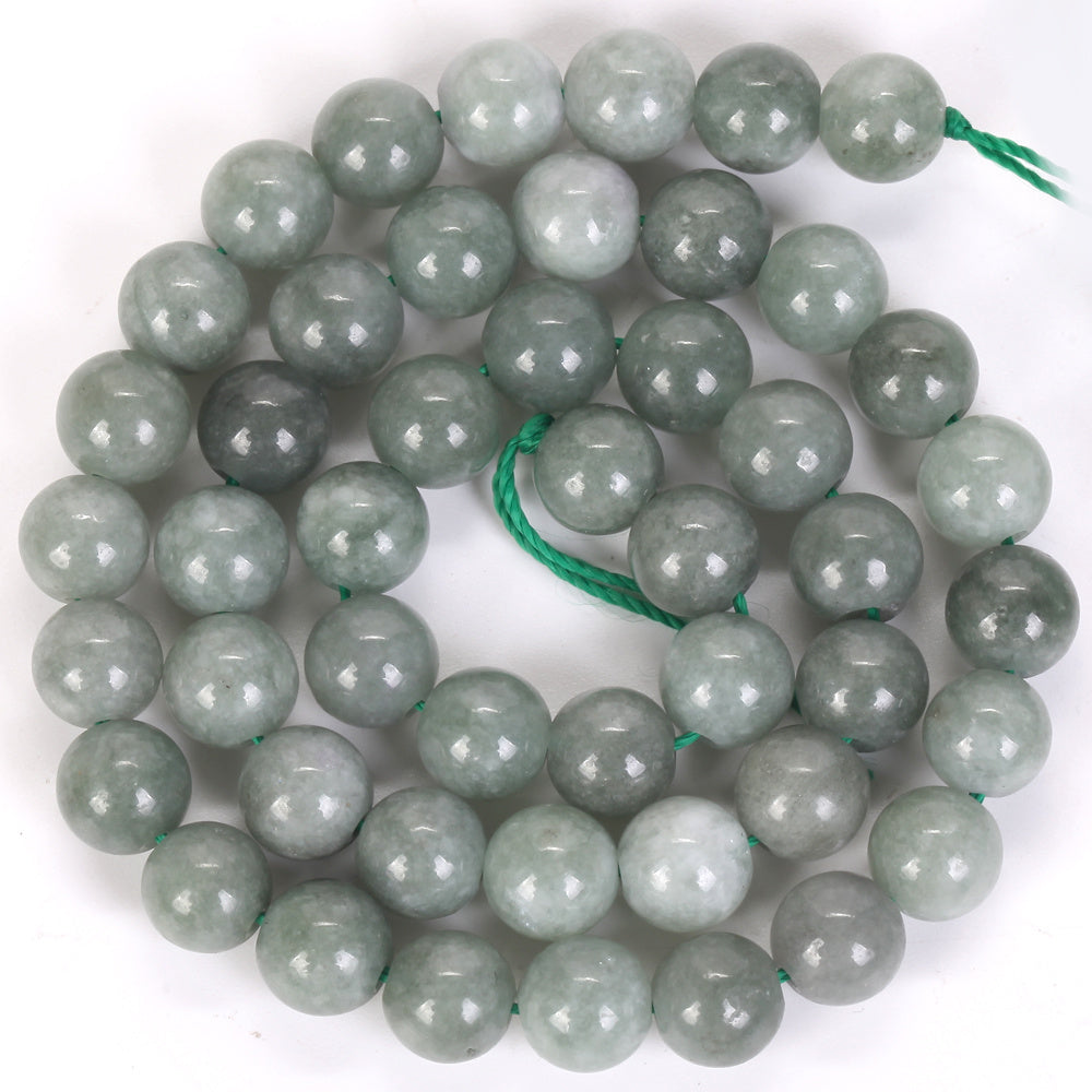 Burmese Jade Loose Beads 6mm - 12mm for Jewelry Making