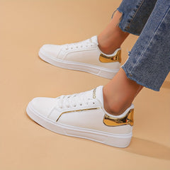Casual Non Slip Skate Shoes Flat Lace Up Sneakers