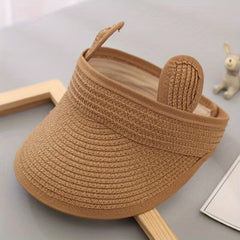 Summer Folding Straw Hat For Baby Adjustable Casual Sun Hat For Boys And Girls