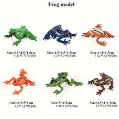 24pcs Colorful Plastic Frog Toys Fun Easter Party Favors