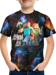 Kids Casual T-shirt 3D Print MY WORLD Doggy & People Graphic Tee Street Wear