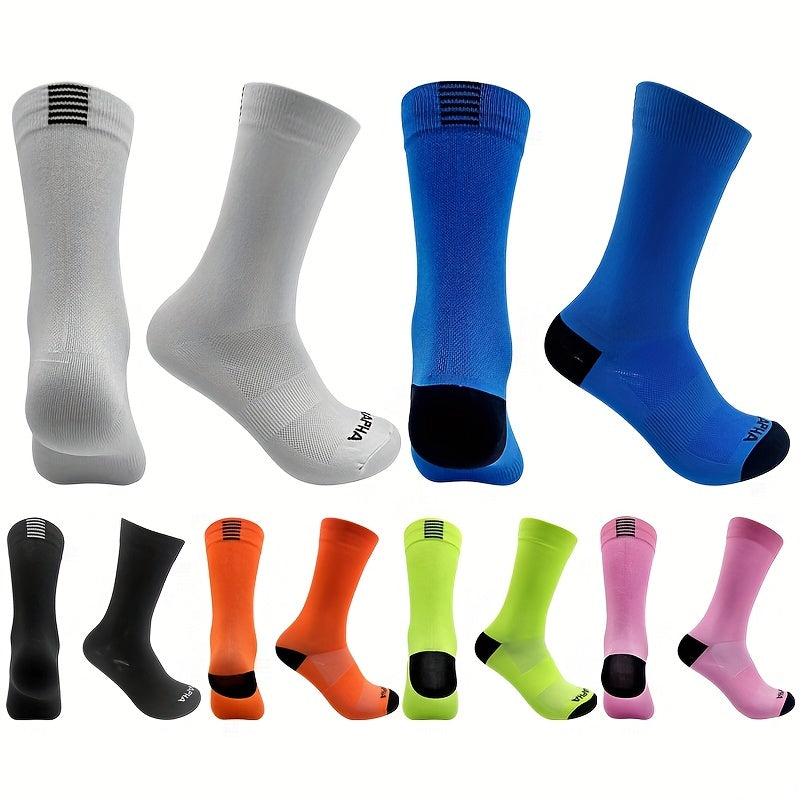3 Pairs Mid Calf Sports Socks Breathable Sweat Absorbing