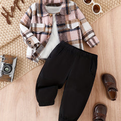 Kids Autumn Street Wear 2pcs Coat & Pants Set